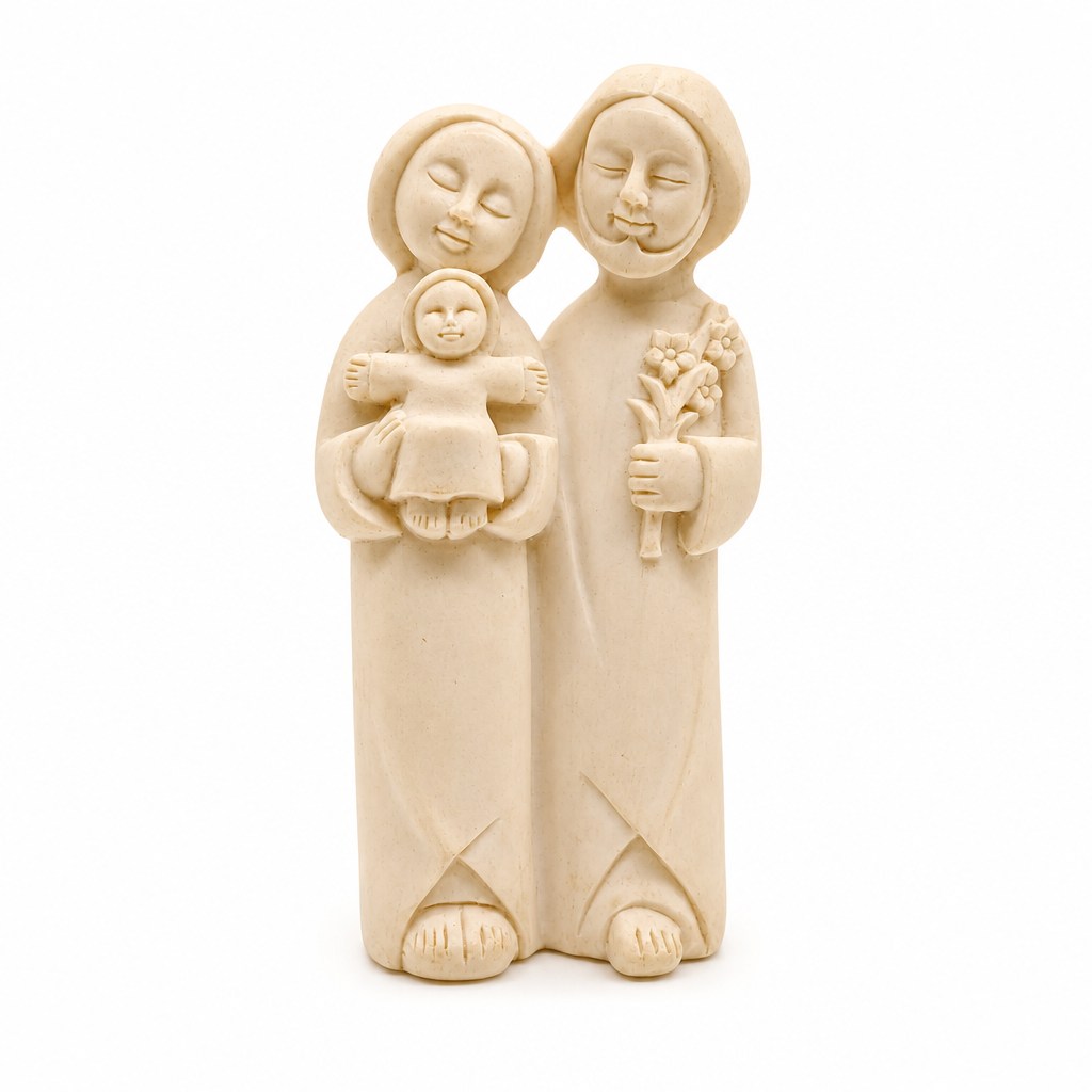 Small Holy Family Statue (White), 5"