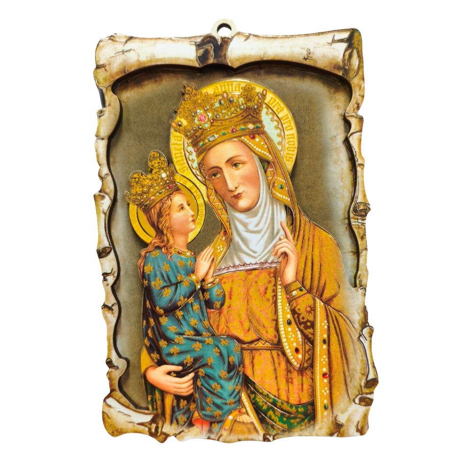 Saint Anne and Virgin Mary Plaque, 5.5"