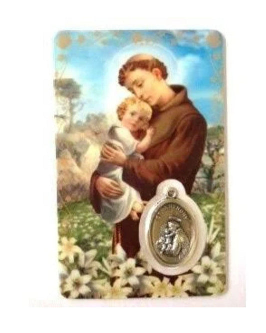 Prayer Card and Medal - St. Anthony