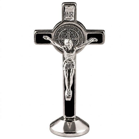 St. Benedict Standing Crucifix (Black) 3"