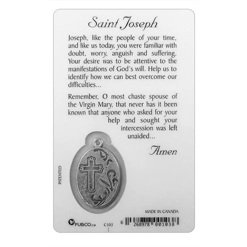 Prayer Card and Medal - St. Joseph