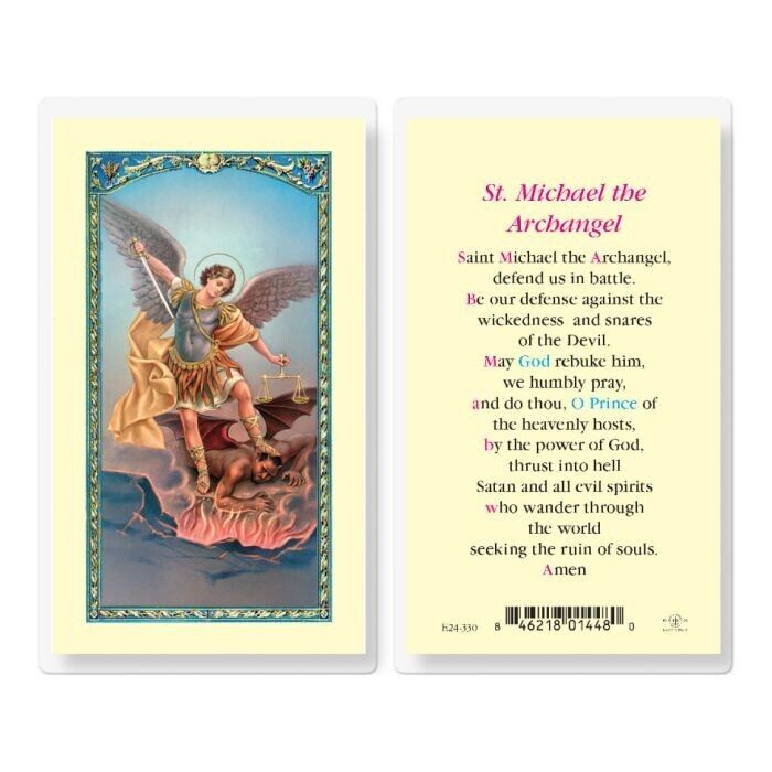 Saint Michael Laminated Prayer Card