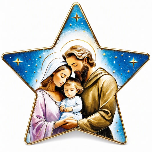 Holy Family Star Desktop Plaque
