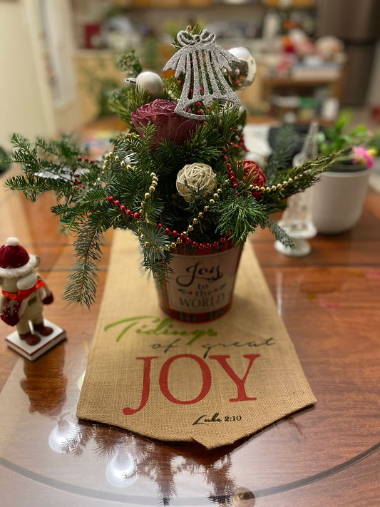 Christmas Table Runner - Tidings of Great Joy! 12" x 72"