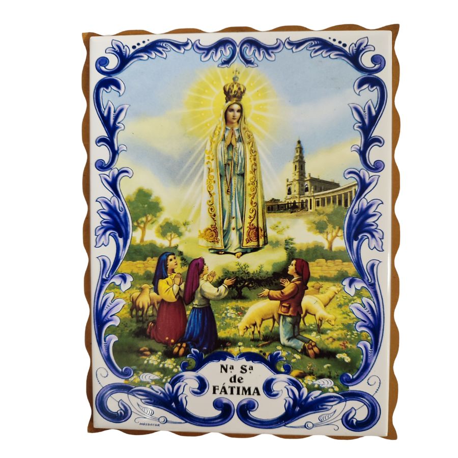 Our Lady of Fatima Apparition Portuguese Wall Tile