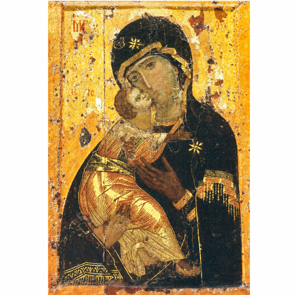 Virgin of Vladimir Icon Wall Plaque, 15.5"