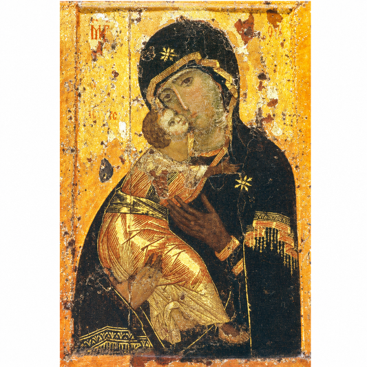 Virgin of Vladimir Icon Wall Plaque, 15.5"