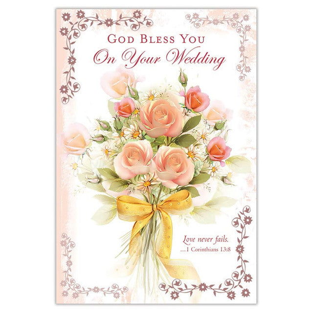 God Bless You Wedding Card