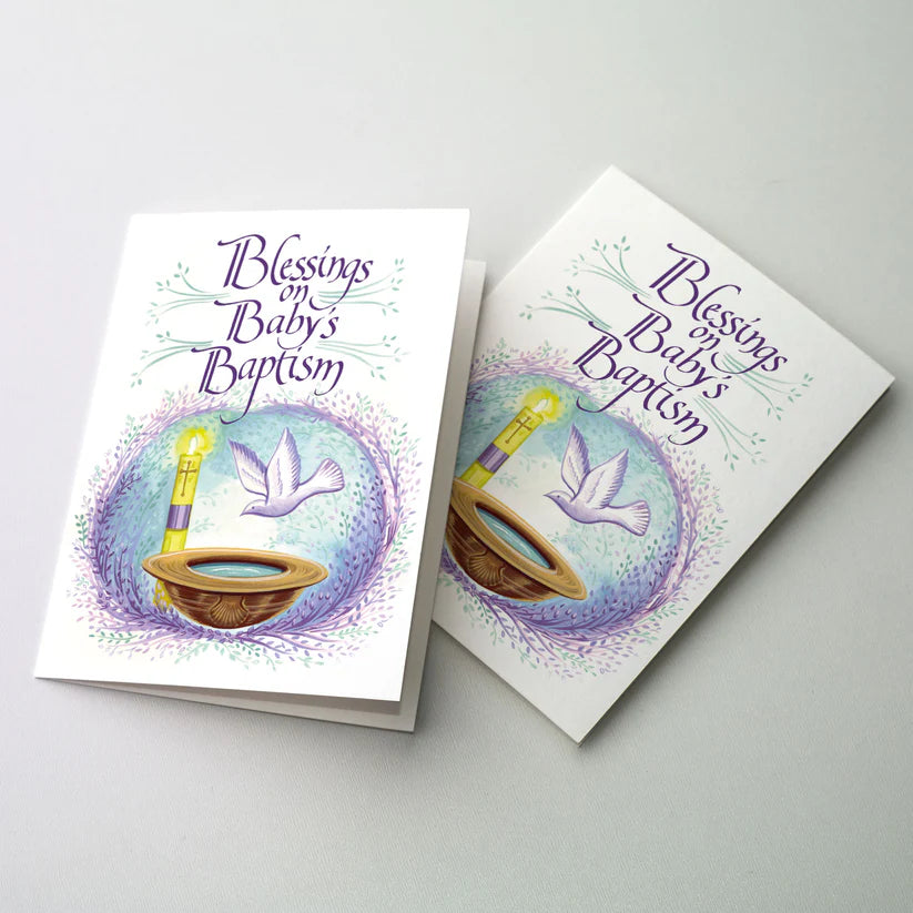 Blessings on Baby's Baptism - Baptism Card