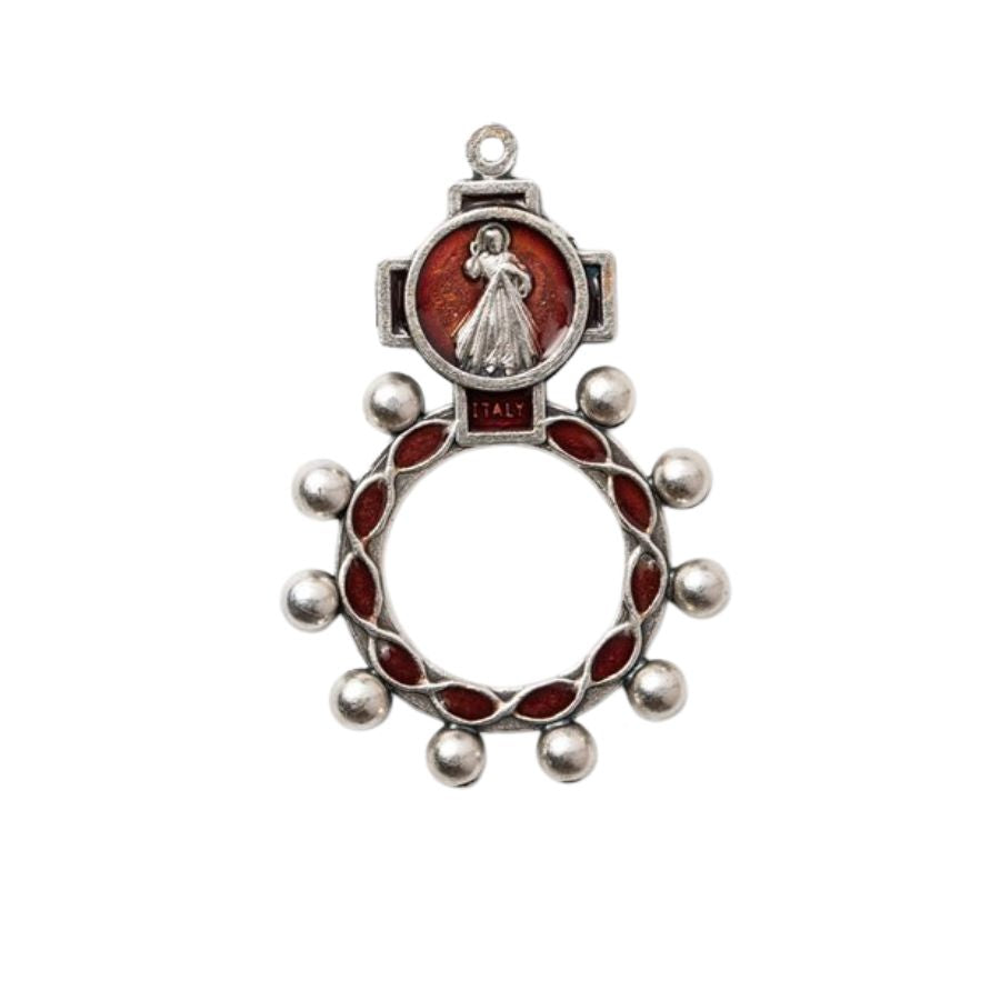 Divine Mercy Rosary Ring (Made in Italy)