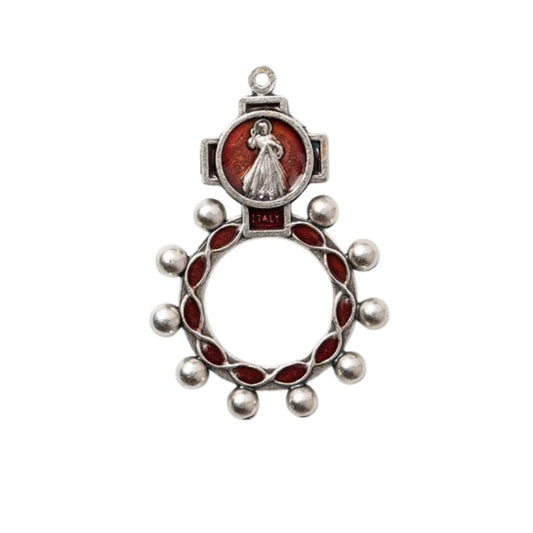 Divine Mercy Rosary Ring (Made in Italy)