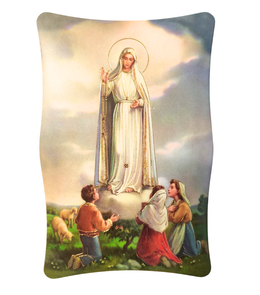 Our Lady of Fatima Plaque – 6″ × 4″ (Made in Italy)