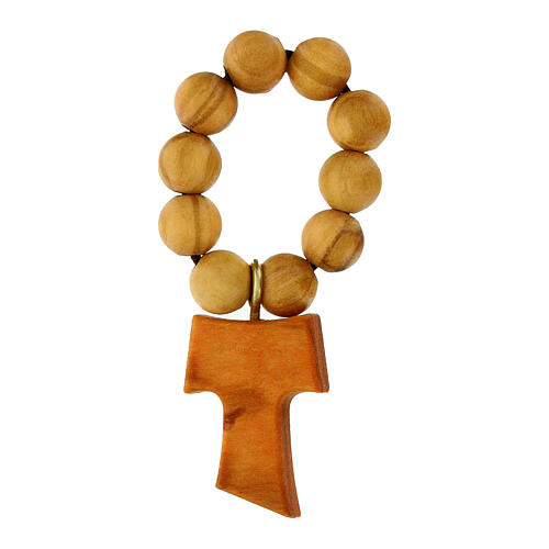 Carlo Acutis Olivewood Decade Rosary Ring, 7 mm (Italy)