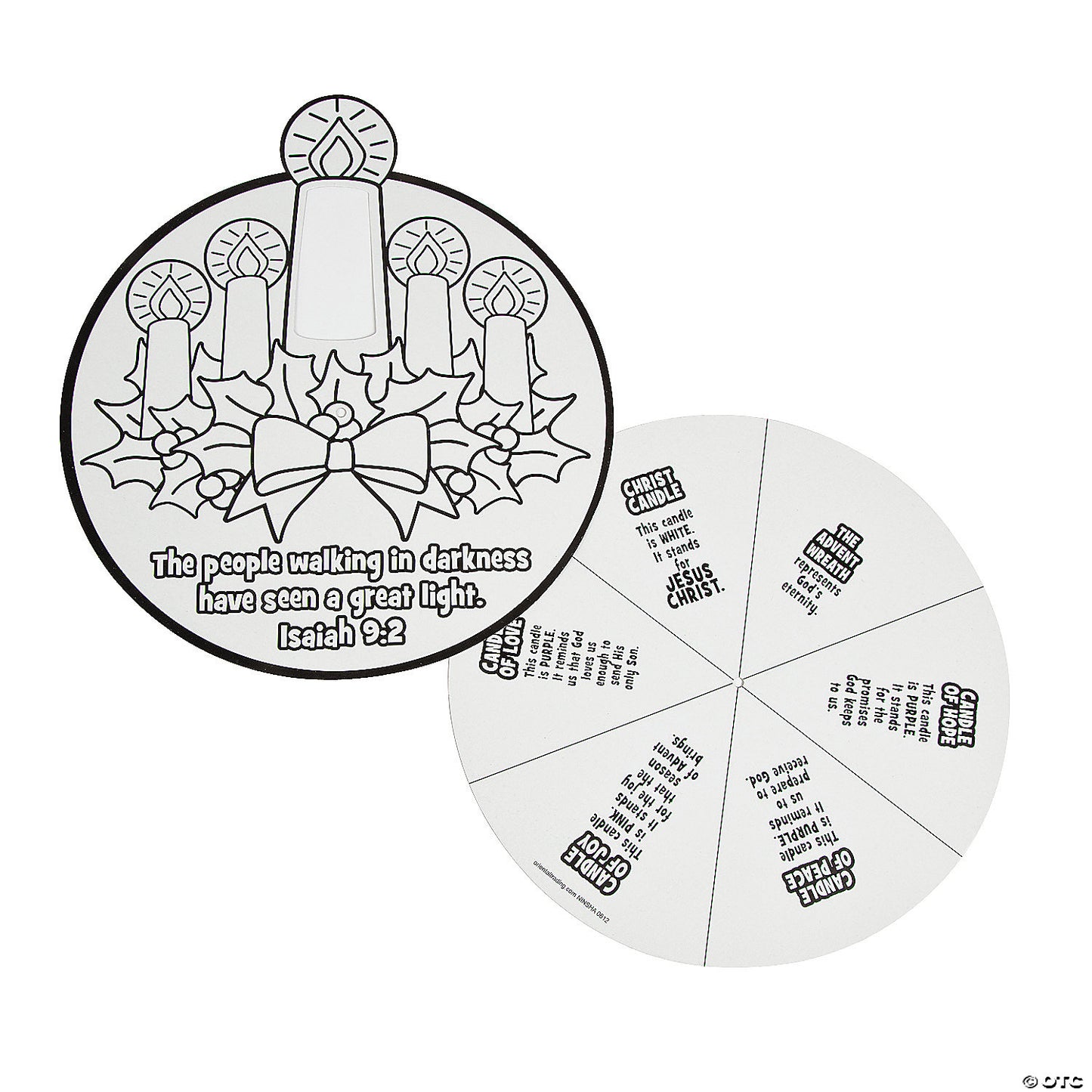Advent Wreath Wheel (Color-Your-Own)
