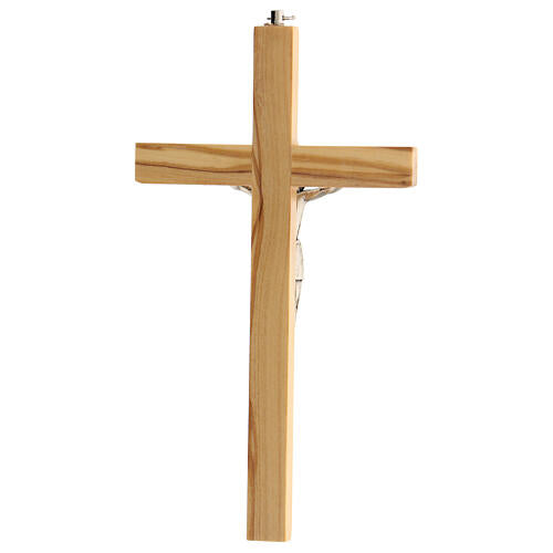 Olivewood Wall Crucifix, 8" (Made in Italy)