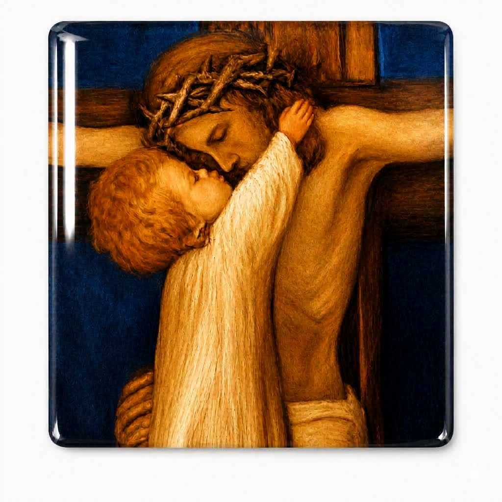 Consoling Heart of Jesus Plaque – 4"