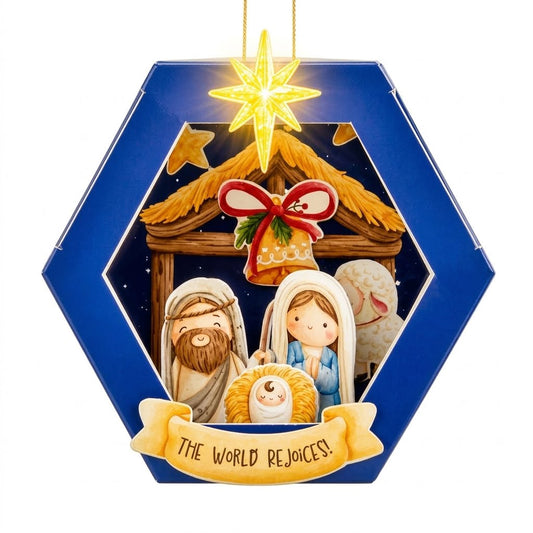 Kids Nativity Diorama Ornament Craft