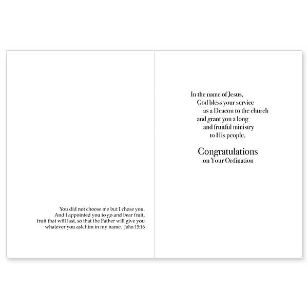 Deacon Ordination Card: Called by Name