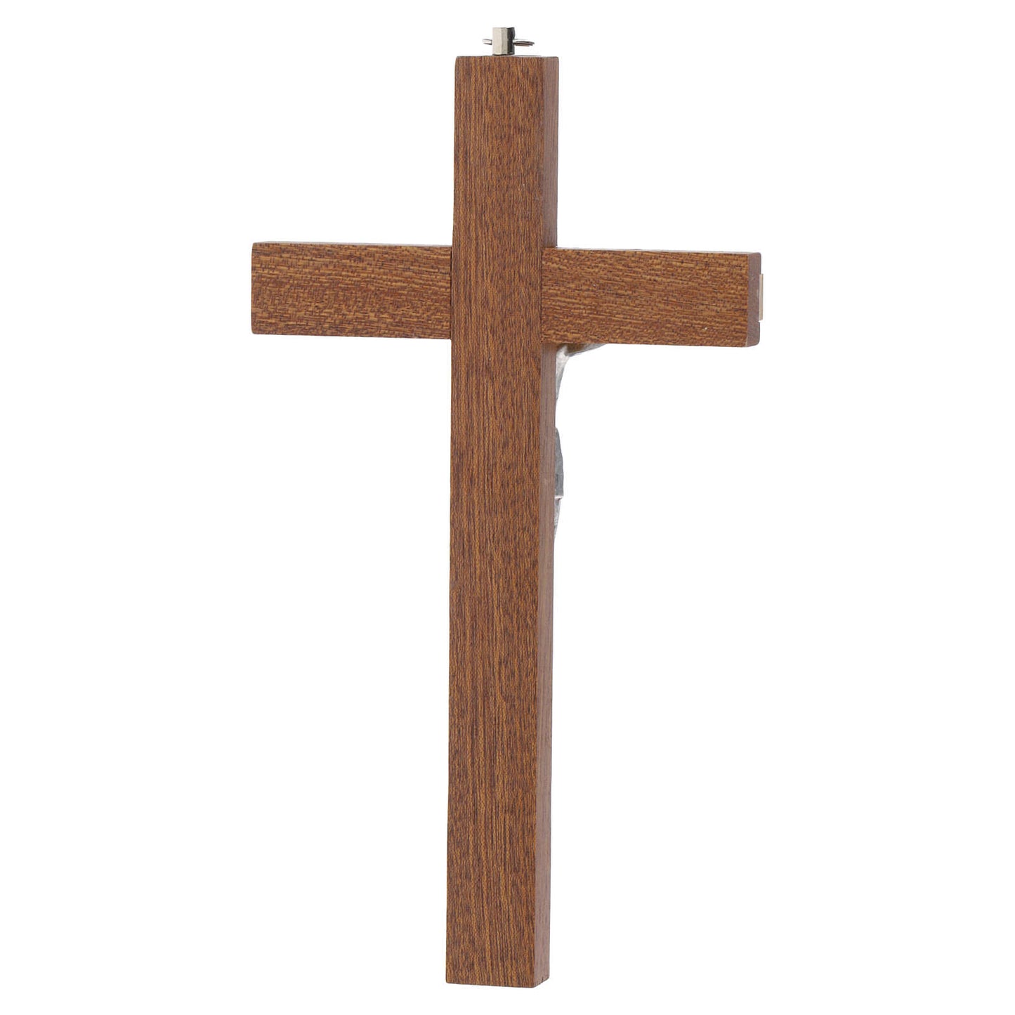 Mahogany & Olive Wood Wall Crucifix, 8" (Made in Italy)