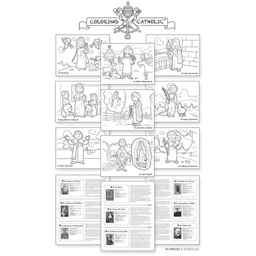 32 Courageous Catholic Saints Coloring Book