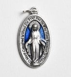 Miraculous medals in Enamel Blue (Italy) 1"