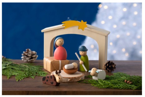 Wood Nativity Playset, 6-piece Set