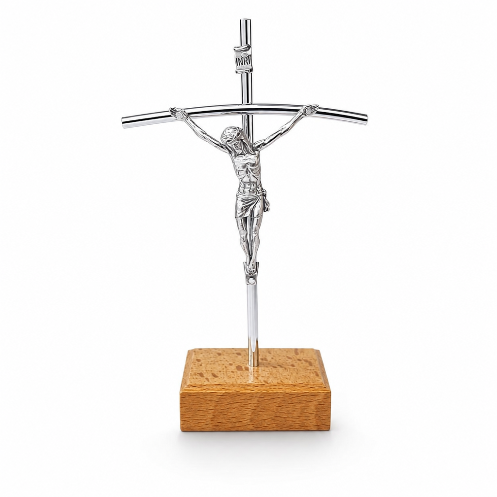 Standing Papal Crucifix – 7″ 