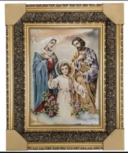 Framed Tapestry: Holy Family, 21"