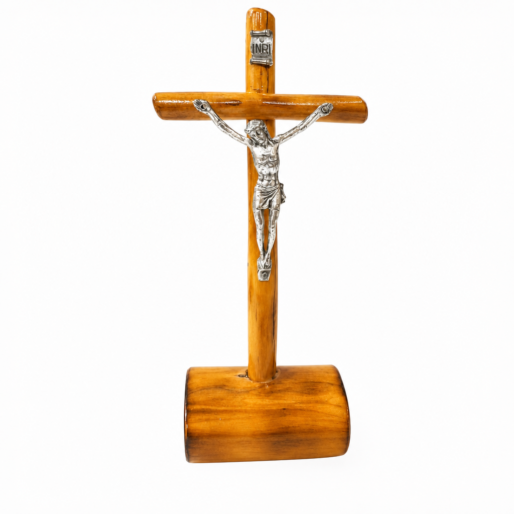 Standing Olivewood Crucifix – 6″