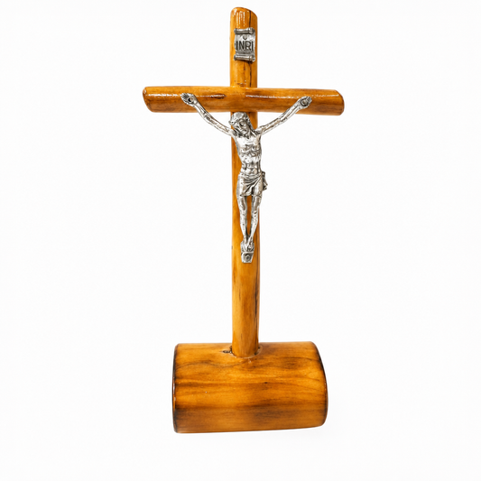 Standing Olivewood Crucifix – 6″