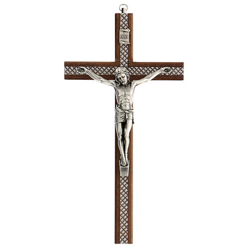 Handmade Wood & Metal with Modern Crystal-Clear Accents, 10" (Made in Italy)