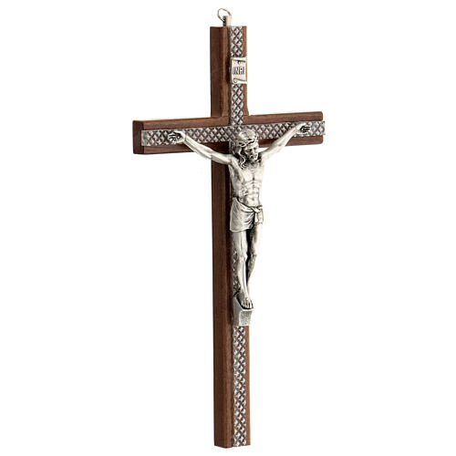 Handmade Wood & Metal with Modern Crystal-Clear Accents, 10" (Made in Italy)