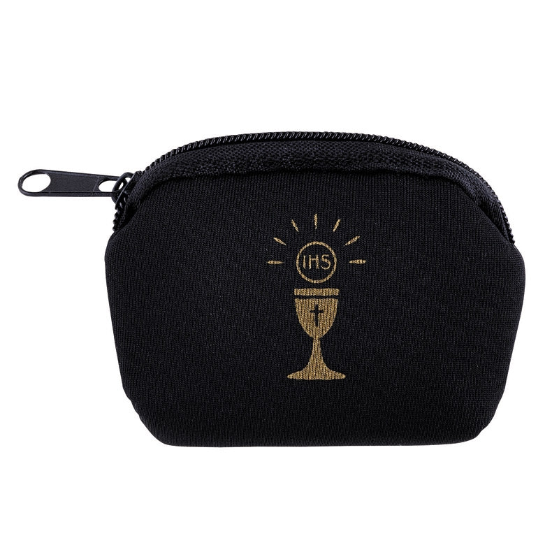 First Communion Rosary Case Black (Neoprene)