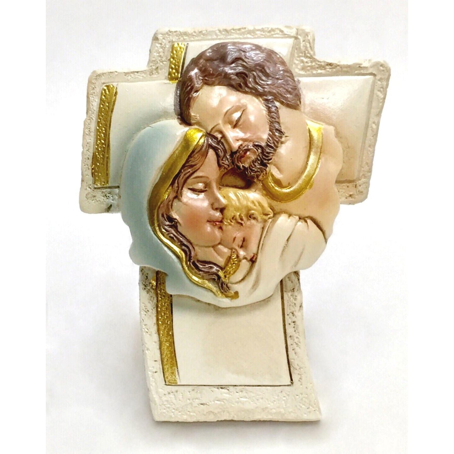 Holy Family Desktop Cross, 4"