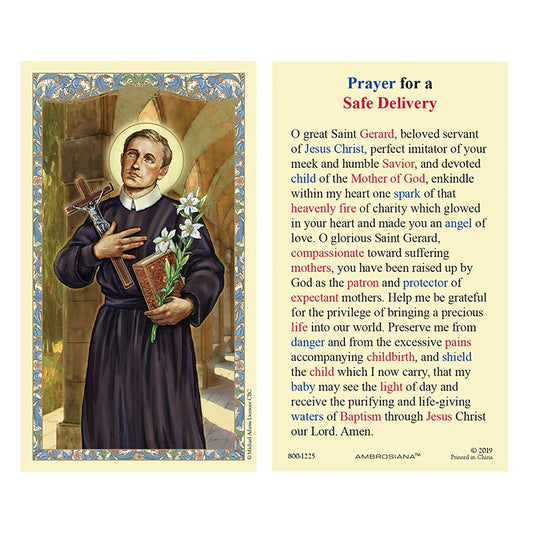 Saint Gerard Laminated Holy Card