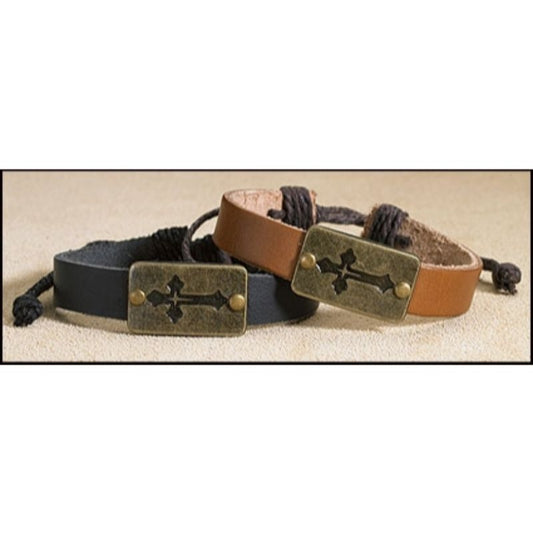 Leather Cross Bracelet Assortment