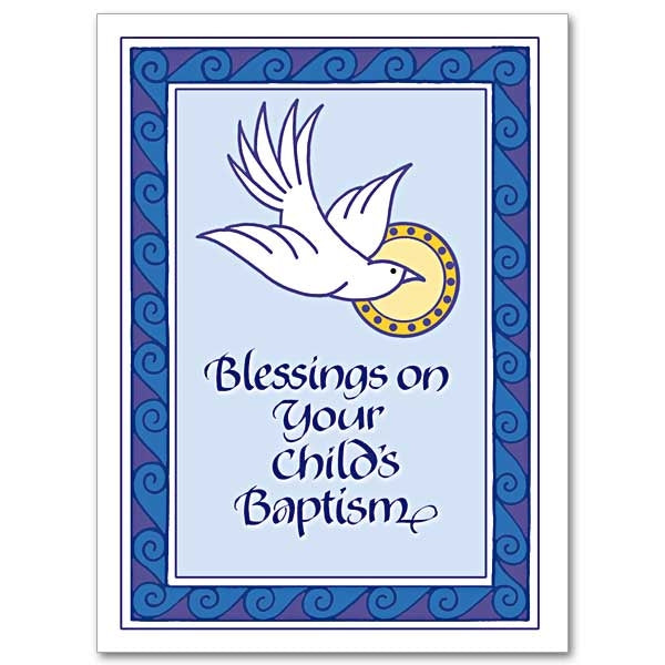 Blessings on Child's Baptism Card