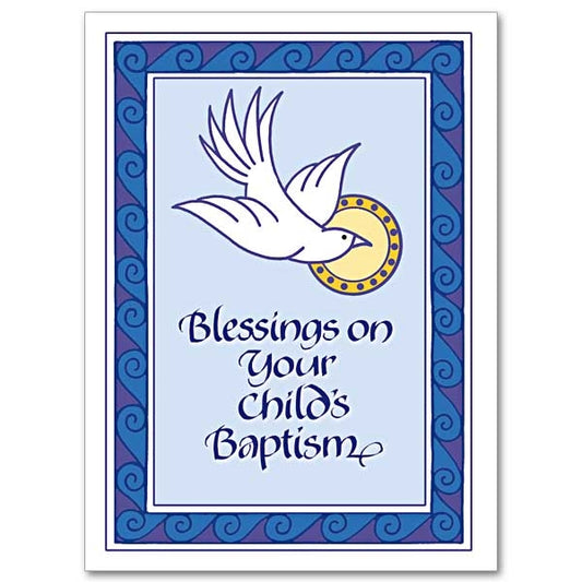 Blessings on Child's Baptism Card