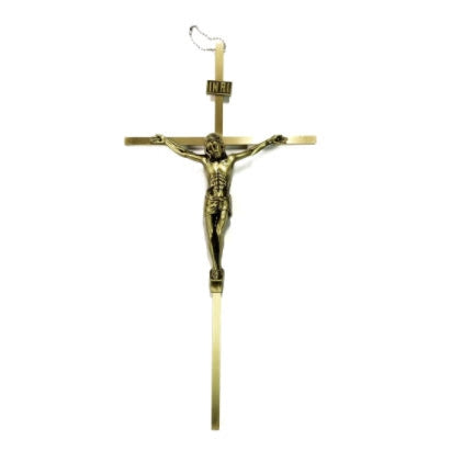 Metal Wall Crucifix, 16"