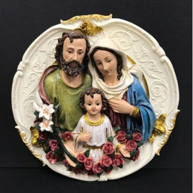 Holy Family Plaque, 10"