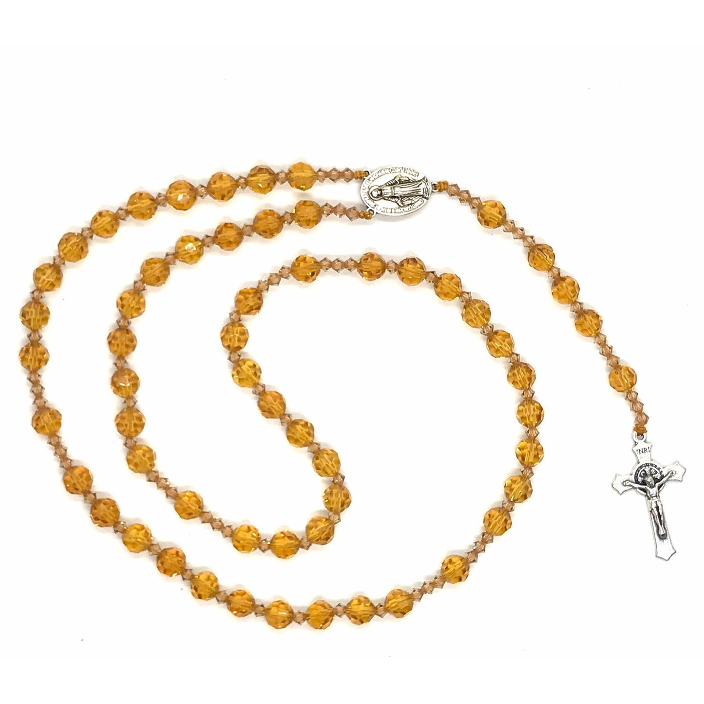 Crystal Rosary - Golden Brown