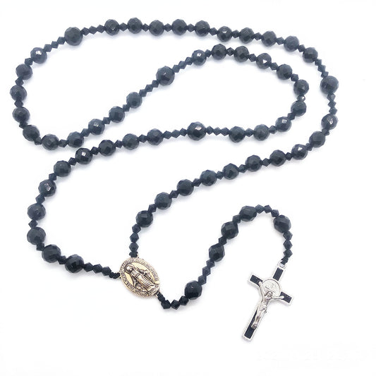 Crystal Rosary - Onyx Black