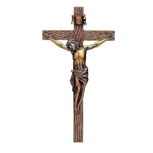 Antique Gold Crucifix, 13.25"