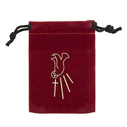 Confirmation Holy Spirit Drawstring Rosary Bag