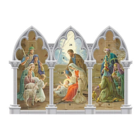Advent Calendar: Triptych Standing Nativity