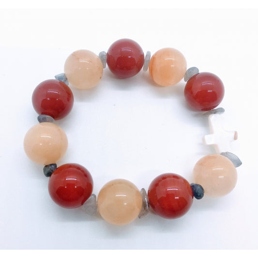 Rosary Bracelet: Agate Mixed Stones - 12 mm