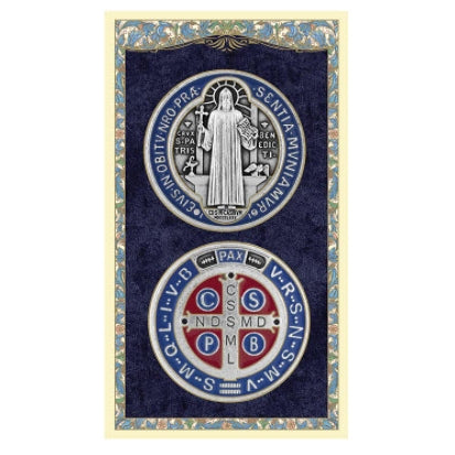 St Benedict Holy Card