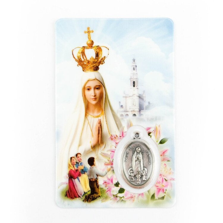 Prayer Card and Medal - Our Lady of Fatima