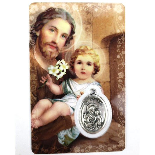 Prayer Card and Medal - St. Joseph