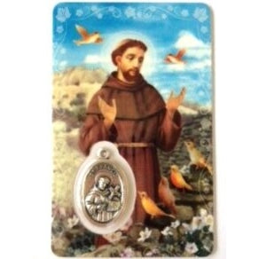 Prayer Card and Medal - St. Francis of Assisi